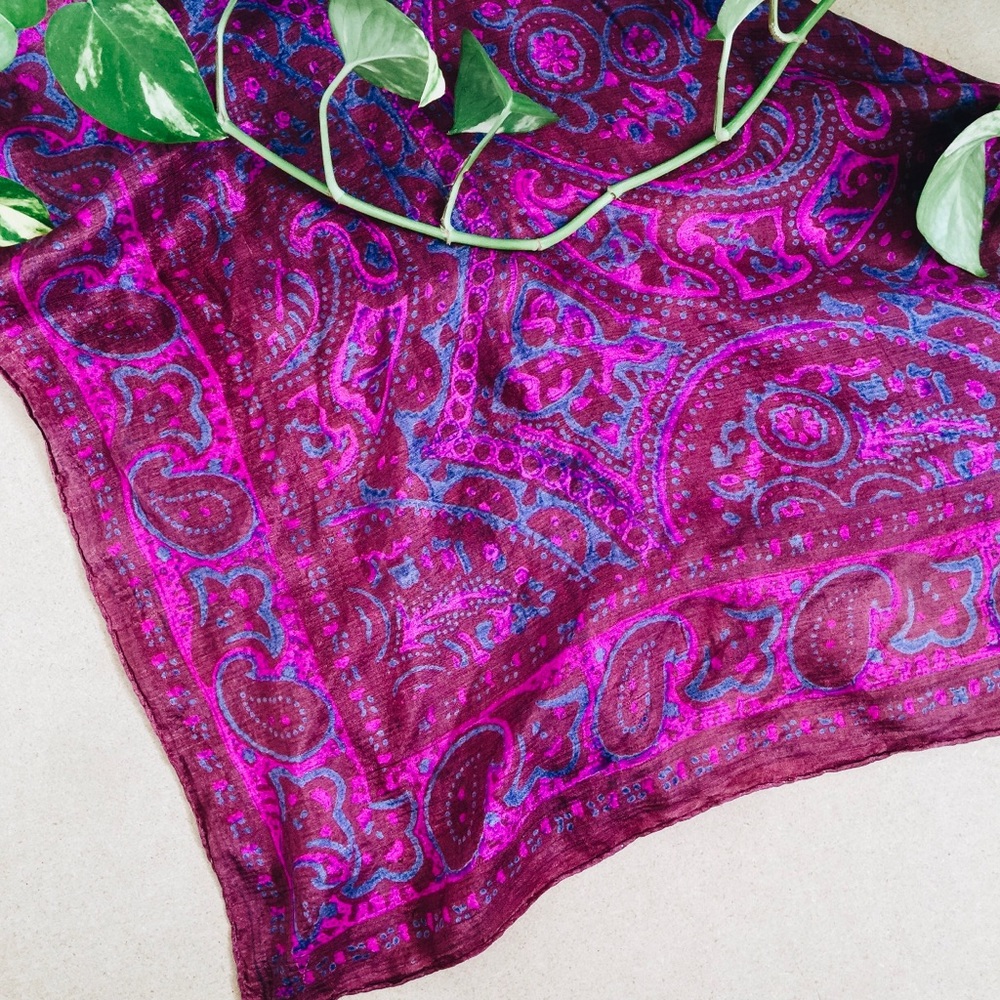 Purple Paisley Scarf